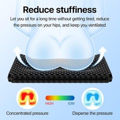 Thick Rectangular Gel Cushion for Enhanced Comfort and Heat Dissipation