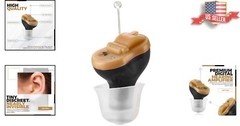 Invisible Digital Hearing Amplifier – CIC Mini Sound Enhancer, Left Ear, Black