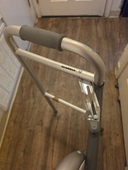 Guardian Folding 2-Wheel Walker, Adjustable Height, Aluminum Silver/Gray G30757