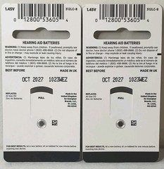 (2) Rayovac Size 312 Loud N‘ Clear Hearing Aid Batteries New Sealed Exp Oct 2027