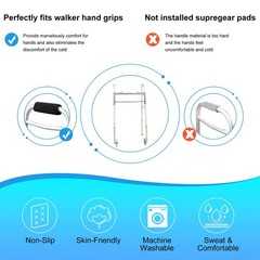 Walker Grips (2 Pack), Soft Padded Hand Covers, Non-Slip Comfortable Cushion …