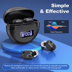 New Digital Hearing Aids Invisible Noise Cancelling Earbuds Sound Amplifier -ITE