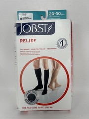 Jobst Relief Medical Compression Stockings 20-30 mmHg Black Medium Pair New
