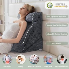 Higogogo 10Pcs Orthopedic Bed Wedge Pillow Set Soft Foam Body Positioners For