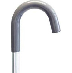Lumex Cane Round Handle Silver Vinyl Grip Adjustable Height Walking Stick 6220A