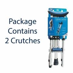 Carex Aluminium Folding Underarm Crutches for Youth, Adult, and Tall Users, 250