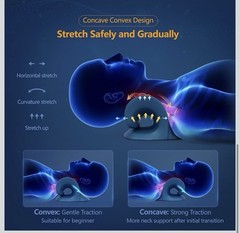 Neck Stretcher for Neck Pain Relief, Heated Cervical Traction Device Pillow