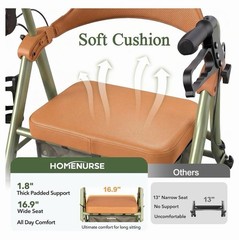 HOMENURSE WonderLUX Walker for Seniors & Adults, Foldable, 350 lb Capacity