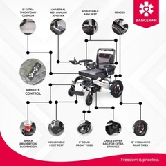 Mammoth – Power Motorized Mobility Durable Heavy Duty Wheelchair, Silver
