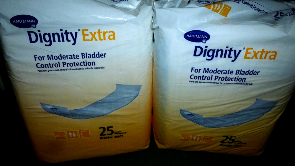 Lot of 2 Dignity Extra Moderate Bladder Control Liners – 25 Ct. Each – New!!