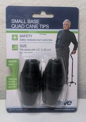 Drive Cane Tips 1/2″ Metal Reinforced 4 ct Black (RTL 10320BKB) NEW B307