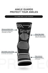 Copper Ankle Brace Compression Sleeve Support Socks Foot Fasciitis Pain Relief