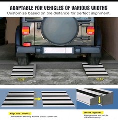 Nuvium 4″ Rise Modular Threshold Ramp for Doorways, Stable Wheelchair Ramp fo