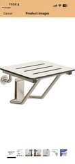 Stardrix 18″ x 16″ White Folding Shower Seat Bench Wall Mount Foldable Bathroom