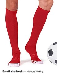 2/3 Pack Baseball Soccer Softball Socks for Kids Youth Men Small Red (2 Pack)