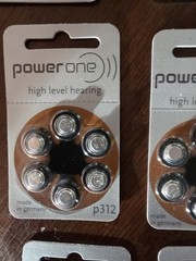 Powerone Zinc-Air Size P312 Hearing Aid Batteries 1.4V Quantity Of 120