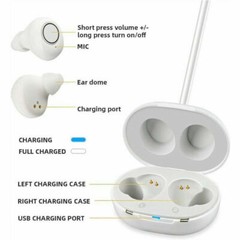 JINGHAO 1 Pair Hearing Aids Hearing Amplifier In Ear Enhancer Voice White US