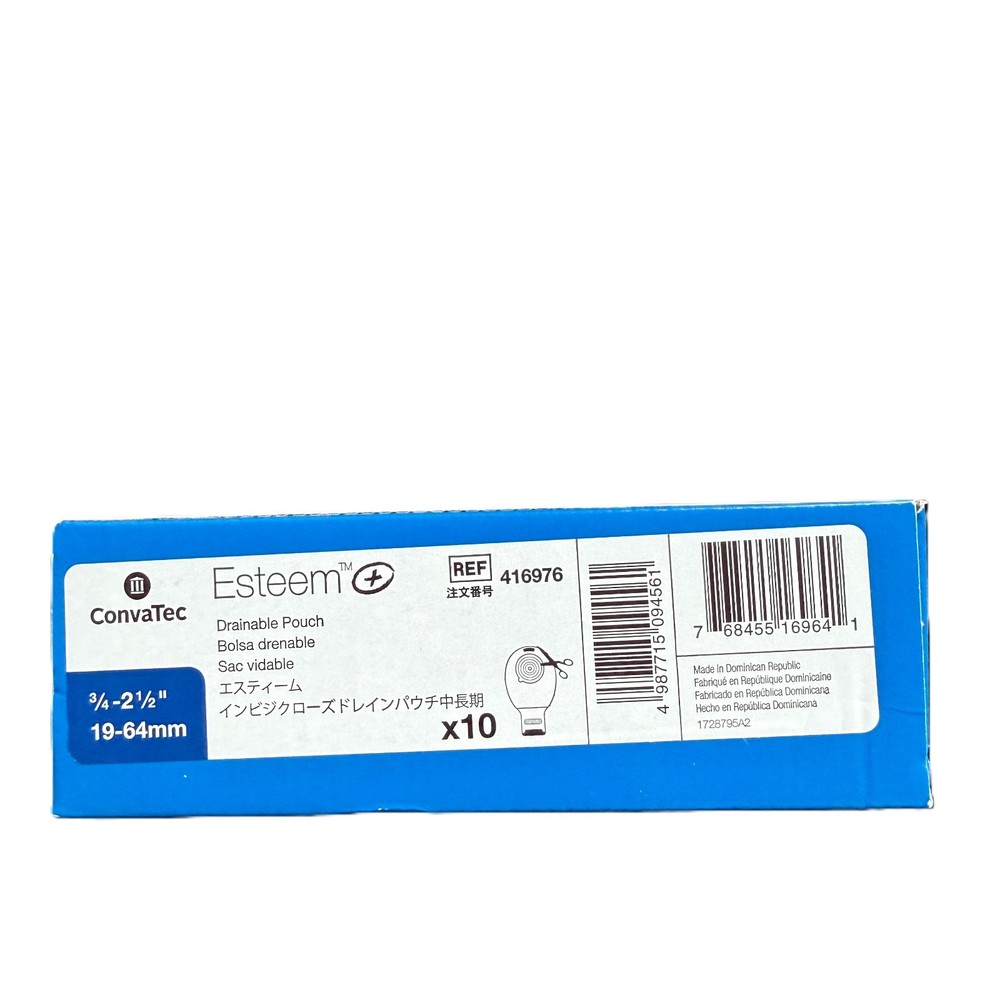 ConvaTec Esteem+ Pouches # 416976 1 Box of 10EA 1 9-64mm Sealed Expires 2030