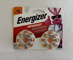 Energizer Size 13 Hearing Aid Batteries – NEW – 16 Batteries