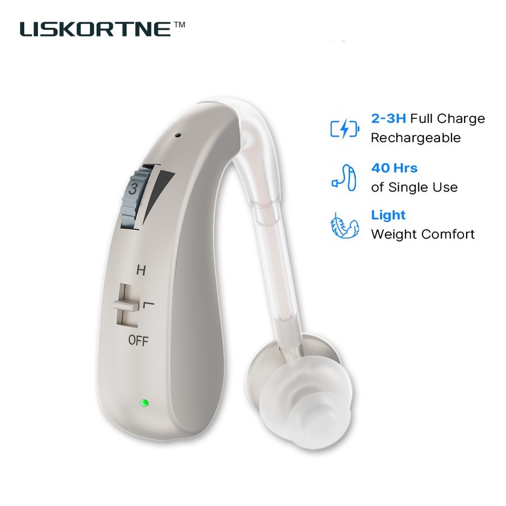 Hearing Aids for Seniors Rechargeable with Noise Cancelling Adjustable Volume