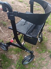 Drive F-22 HD Black Rollator Walker with Seat and Storage