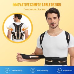 Adjustable Back Brace & Posture Corrector for Men & Women – Spine Support, Pain
