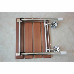 Wall-Mounted Folding Shower Seat Solid Wood Bench 15 × 12 350 lb