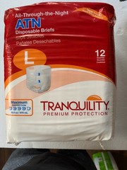 Tranquility ATN Unisex Disposable Briefs Large L 45″-58″ 12 Ct Max Absorbency