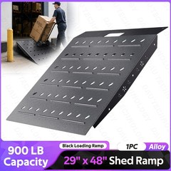 VNN Shed Ramp for Riding Mower & Lawn 900LB Capacity Anti-Slip Punch Plate Ramp