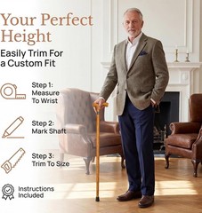 Dr. Watson – Handcrafted Wooden Walking Stick, Walking Cane with Fritz Handle