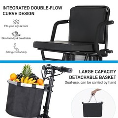 All Terrain Folding Storage Ultra Lightweight Power Electric Wheelchair 2×6.6AH