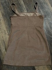 hollister corduroy strap dress brown