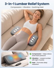 COMFIER Smooth Spine Triple Fusion Back Massager with Graphene Heat, 3-in-1 C…