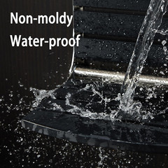 Foldable 17.5″ Wall Mounted Shower Seat for Home Care (Black)