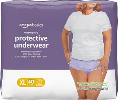 Amazon Basics Postpartum Protective Underwear, XL, *40 Count*