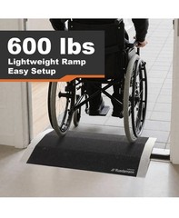 Ruedamann 1″ Aluminum Threshold Ramp Wheelchair Scooter Door Bridge 600lb Max