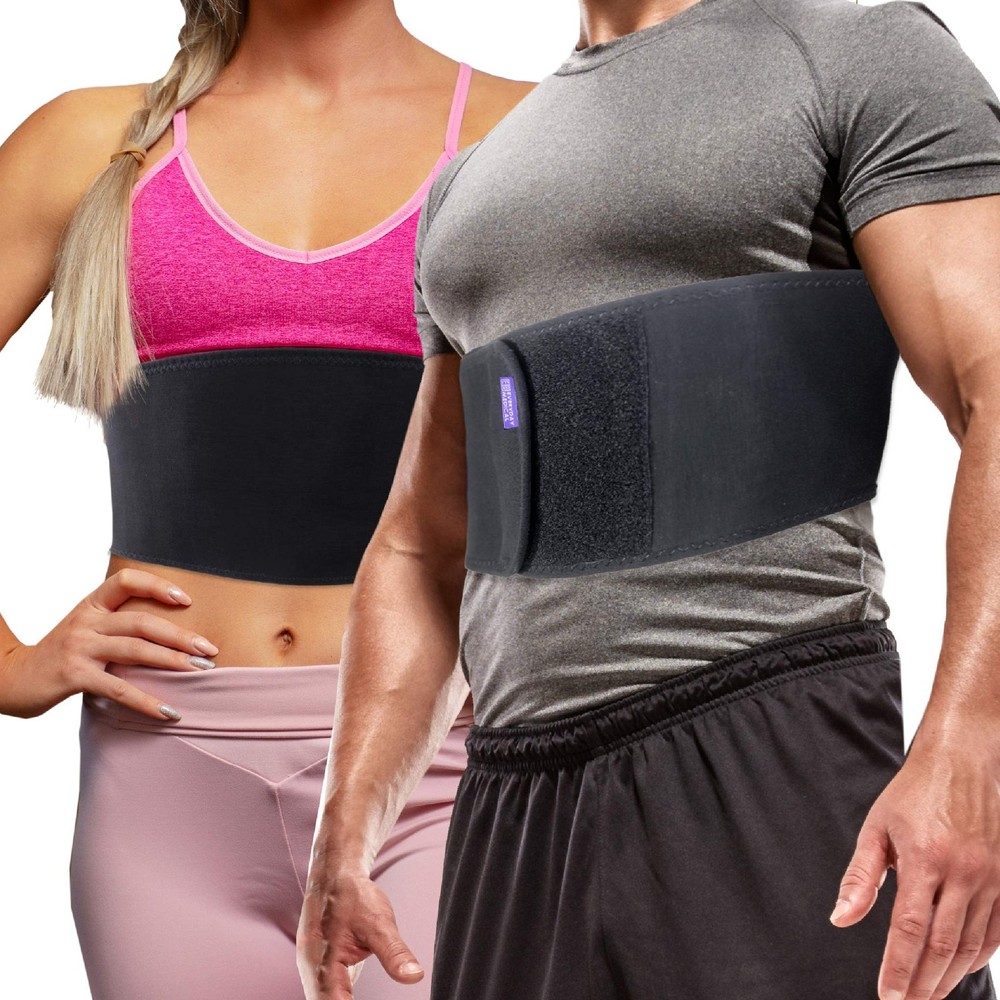 Everyday Medical Broken Rib Brace for Men & Small/Medium (Pack of 1), Black