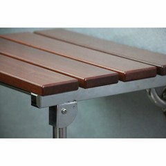 14.9″x12.2″ Folding Shower Seat – Wall Mounted – Solid Wood Fold Down Spa Bench