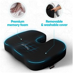 Seat Cushion, Office Chair Cushion, Desk Chair Memory Foam, Sciatica Coccyx T…
