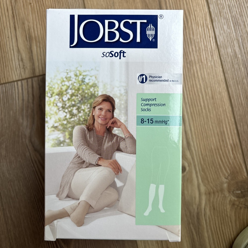 Jobst SoSoft Women’s PATTERNED Knee High Compression 8-15mmHg BLACK XL 120271