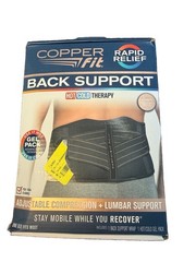 Copper Fit BACK SUPPORT Adjustable Compression+Lnmbar Support – Open Box