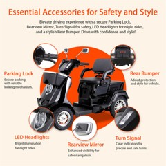 Heavy Duty Two Seater Mobility Scooters for Seniors & Adults 500lbs Capacity