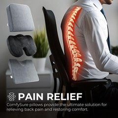 ComfySure Extra Large Firm Memory Foam Seat Cushion Wheelchair Office Car 19″x17