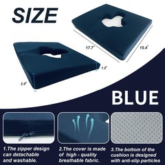 Gel Memory Foam Wheelchair Seat Cushion,Bed Sore Cushions for Butt,Pressure S…
