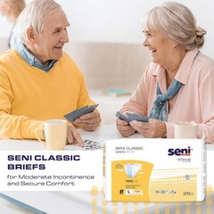 Seni Classic Incontinence Brief M Breathable S-ME25-BC1 100 Ct