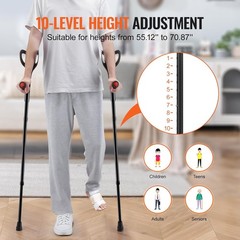 Ergonomic Forearm Crutches for Adults – Lightweight, Non-Slip, 350LBS Capacity