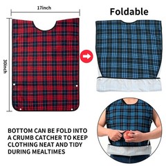 XKDOUS 2pcs Adult Bibs For Men Washable, Reusable Waterproof Large Bibs For Adul