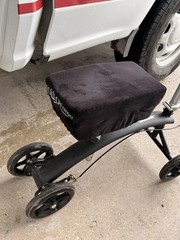 Drive 4-Wheel Knee Walker Scooter w/ Handbrakes, Adjustable Height, Black/Silver