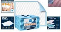 Super Absorbent Disposable Chux Pads 23×36 for Adults, Kids & Pets – 50 Count