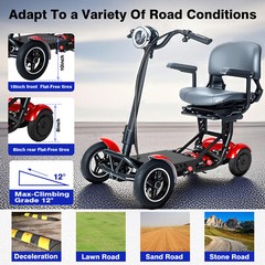 New 4 Wheels Mobility Scooter Power Wheelchair Folding Electric For Senior Adult